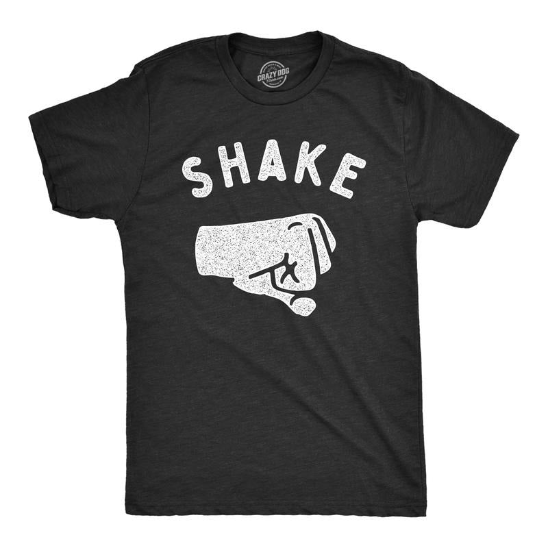 Mens Shake T Shirt Funny Fist Bump Best Friends Joke Tee For Guys Mens Funny T Shirts Cool Tees Soft Stylish Casual...