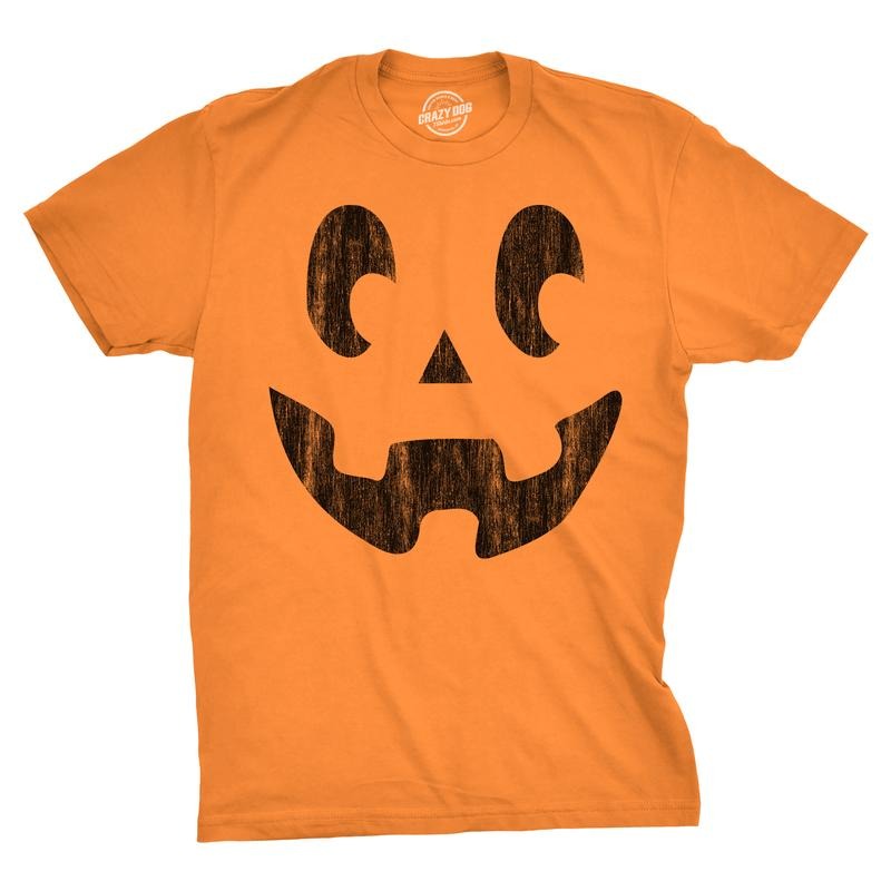 Mens Side Eye Steve Pumpkin T Shirt Funny Halloween Jack O Lantern Weird Smile Tee For Guys Mens Funny T Shirts Cool Tees...