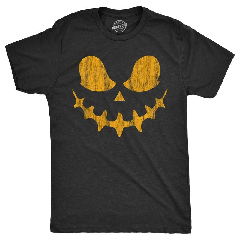 Mens Skeletal Steve Pumpkin T Shirt Funny Halloween Jack O Lantern Skull Smile Tee for Guys Mens Funny T Shirts Cool Tees...