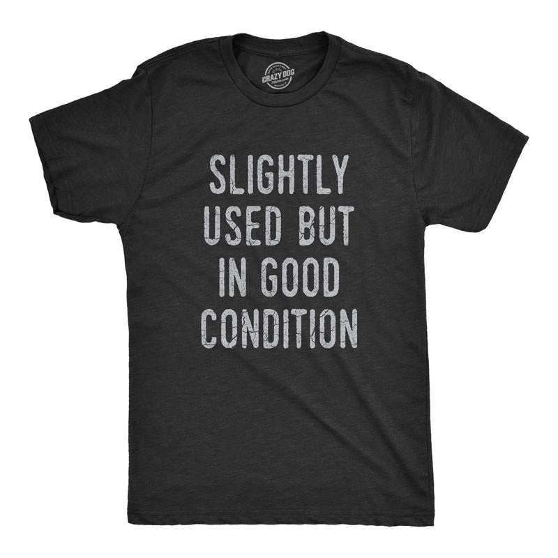 Mens Slightly Used But In Good Condition T Shirt Funny Sales Ad Tee For Guys Mens Funny T Shirts Cool Tees Soft Stylish...