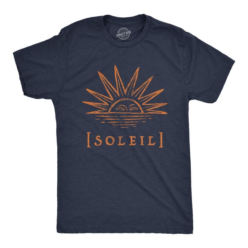 Mens Soleil Tshirt Cute Mother Sun Planet Earth Graphic Novelty Tee Mens Funny T Shirts Cool Slimming Tees with Plus...