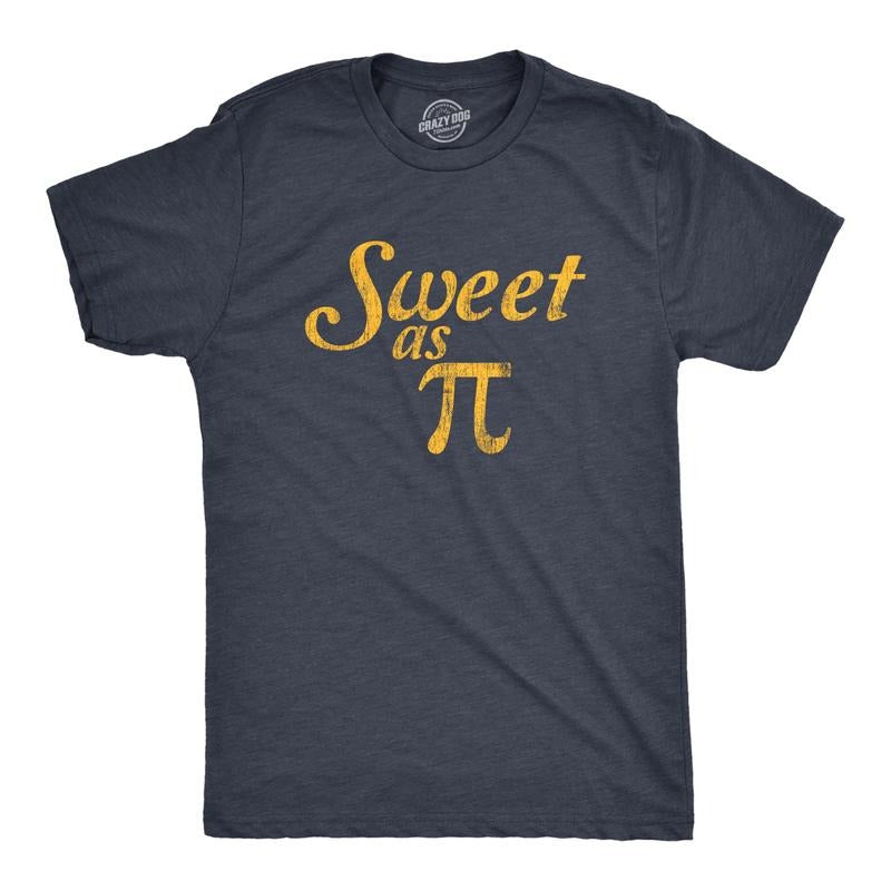 Mens Sweet As Pi T Shirt Funny Nerdy Math Problem Graphic Novelty Tee Mens Funny T Shirts Cool Tees Soft Stylish Casual...