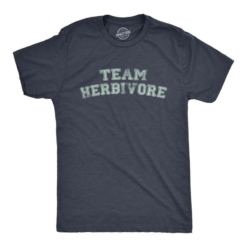 Mens Team Herbivore T Shirt Funny Vegetarian Vegan Lifestyle Tee For Guys Mens Funny T Shirts Cool Tees Soft Stylish...