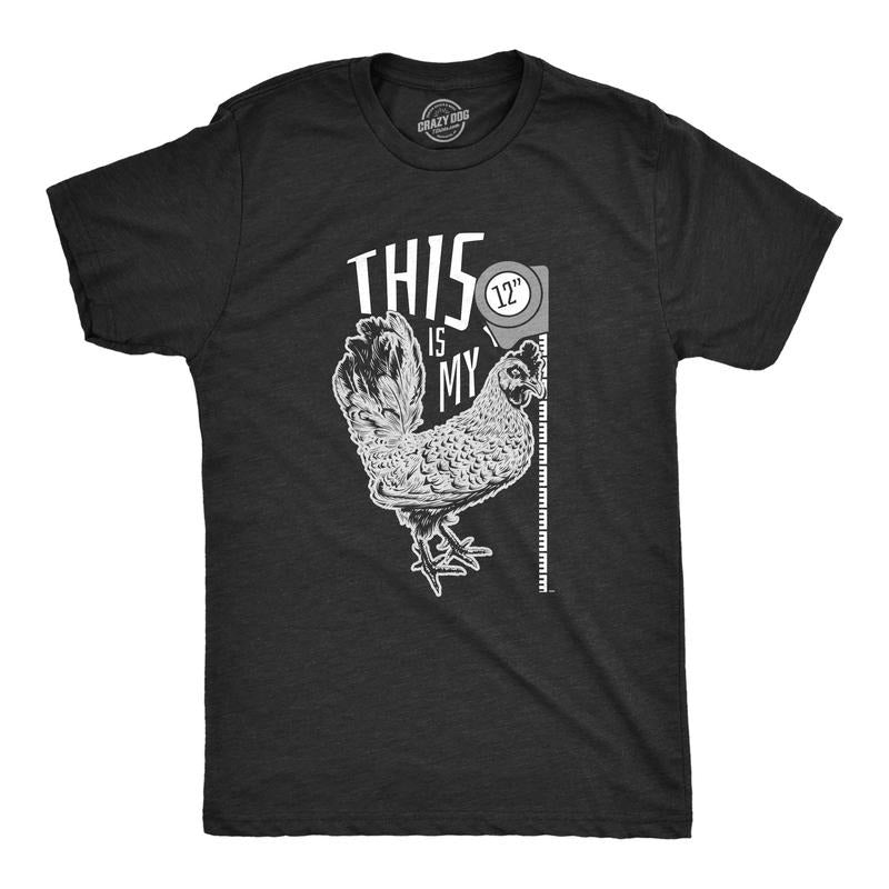 Mens This Is My 12 Inch Cock T Shirt Funny Offensive Pun Hilarious Graphic Novelty Tee Hoodie, Sweatshirt | TeeBloomCo.com