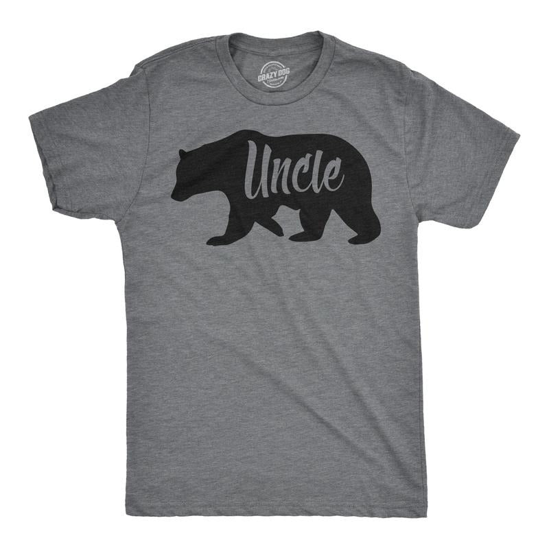Mens Uncle Bear T Shirt Funny Shirt for Men Gift for Amazing Brother Graphic Mens Funny T Shirts Cool Tees Soft Stylish...
