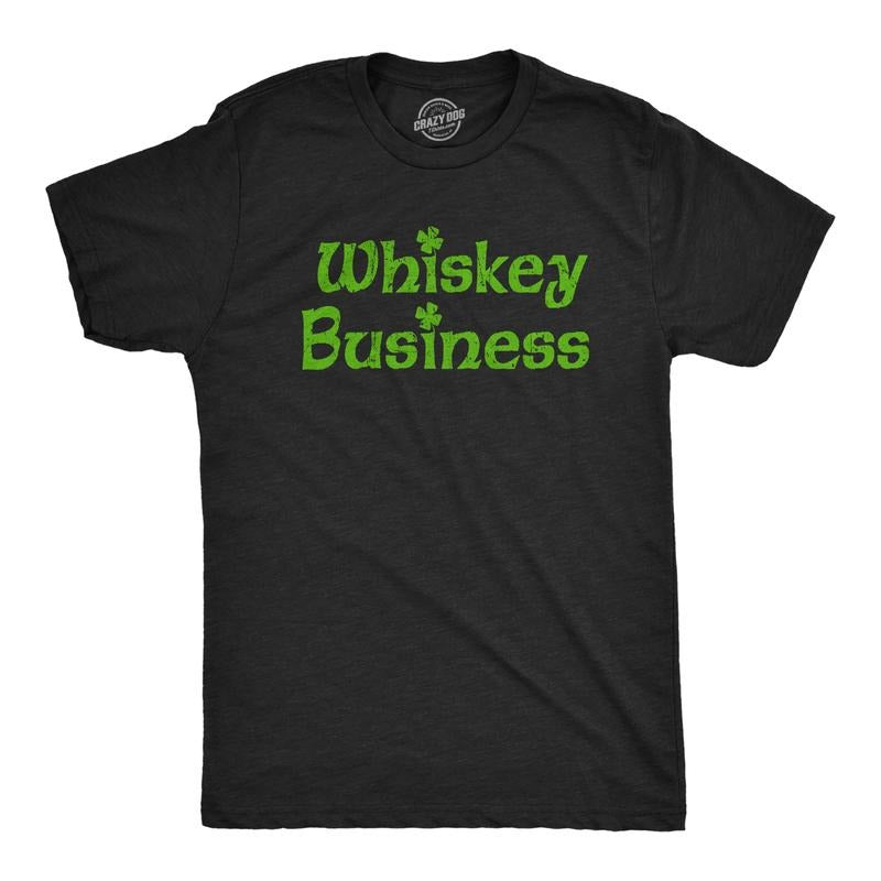 Mens Whiskey Business Funny Drinking T Shirt St Patricks Day Tee For Guys Mens Funny T Shirts Cool Tees Soft Stylish...