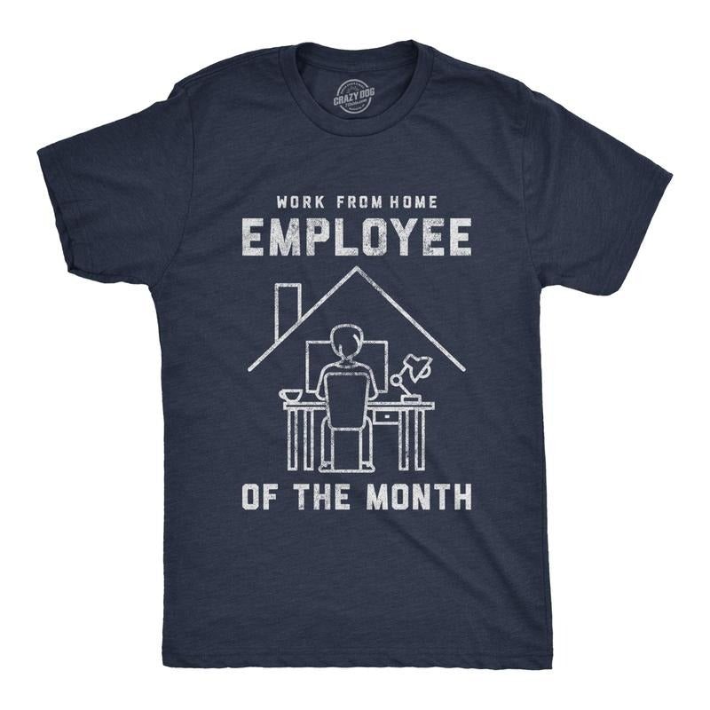 Mens Work From Home Employee Of The Month T Shirt Funny Quarantine Social Distancing Tee Mens Funny T Shirts Cool Tees...