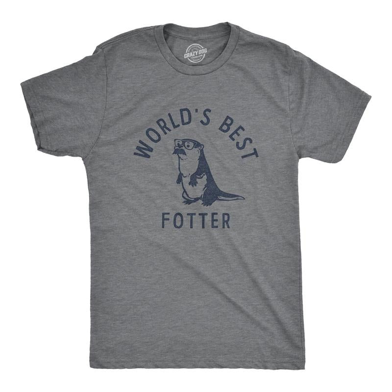 Mens Worlds Best Fotter T Shirt Funny Sarcastic Father's Day Gift Otter Tee for Guys Mens Funny T Shirts Cool Tees Soft...
