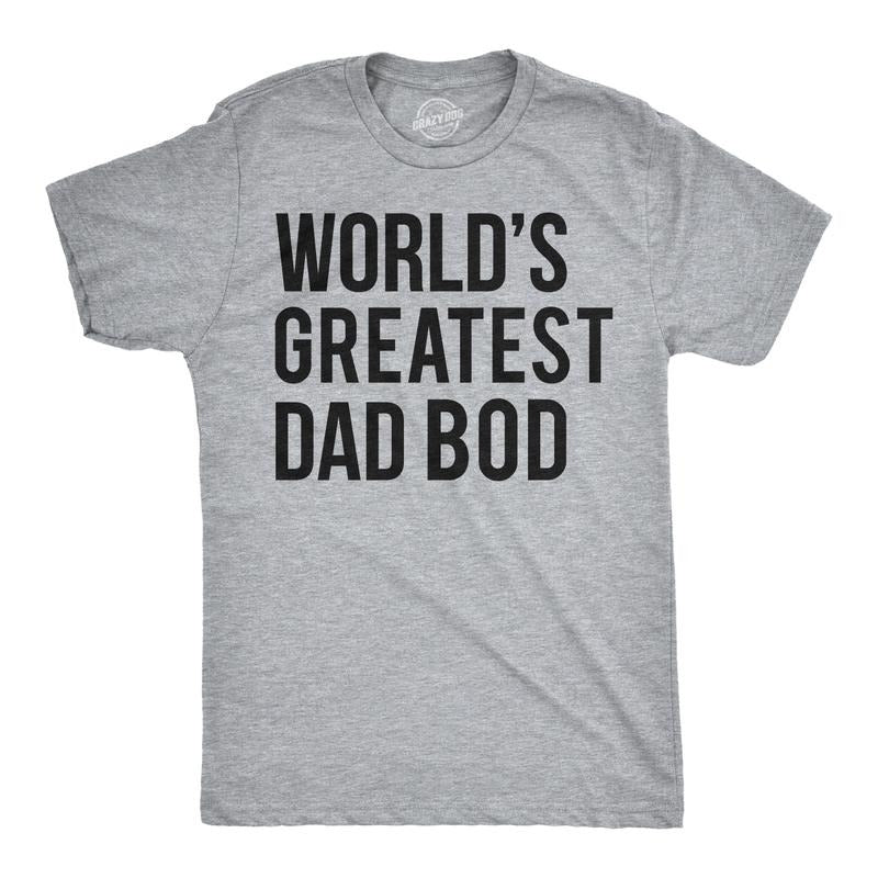 Mens Worlds Greatest Dad Bod T Shirt Perfect Gift for Dad Funny Father's Day Tee Mens Funny T Shirts Cool Tees Soft...