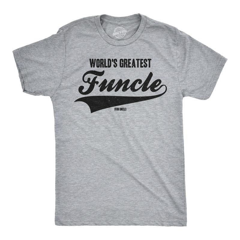 Mens Worlds Greatest Funcle Funny Fun Uncle Gift Sarcastic Novelty Cool T shirt Mens Funny T Shirts Cool Tees Soft...