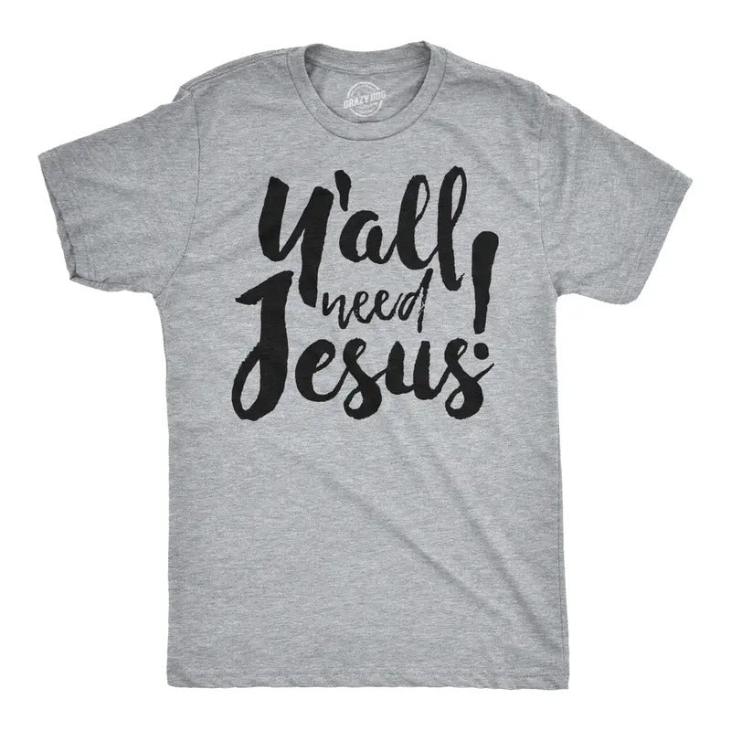 Mens Yall Need Jesus Funny Easter Religious Christian Church Faith Pray T Shirt Mens Funny T Shirts Cool Tees Soft...