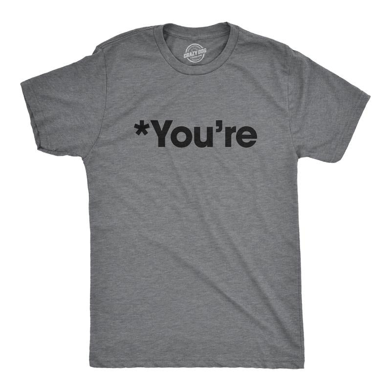 Mens You're T Shirt Funny Grammar Nerd Spelling Your Englisg Spelling Error Graphic Tee Mens Funny T Shirts Cool Tees...