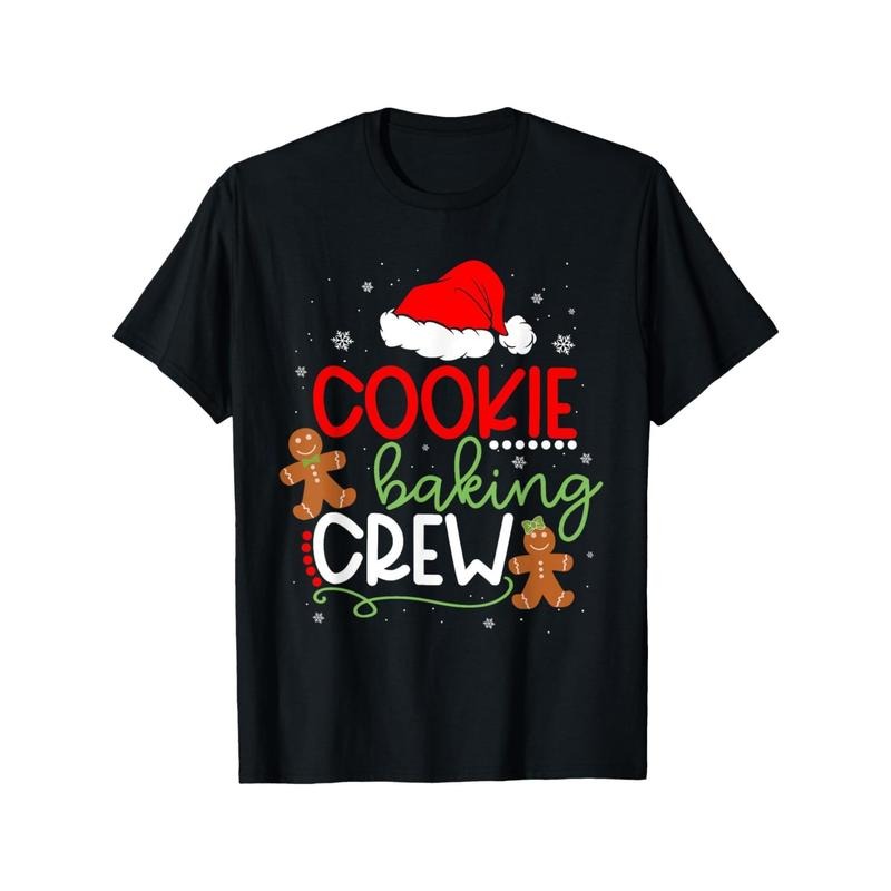 Merry Christmas Cookie Baking Crew Ginger Santa Pajamas Xmas men T-Shirt made in usa Hoodie, Sweatshirt | TeeBloomCo.com