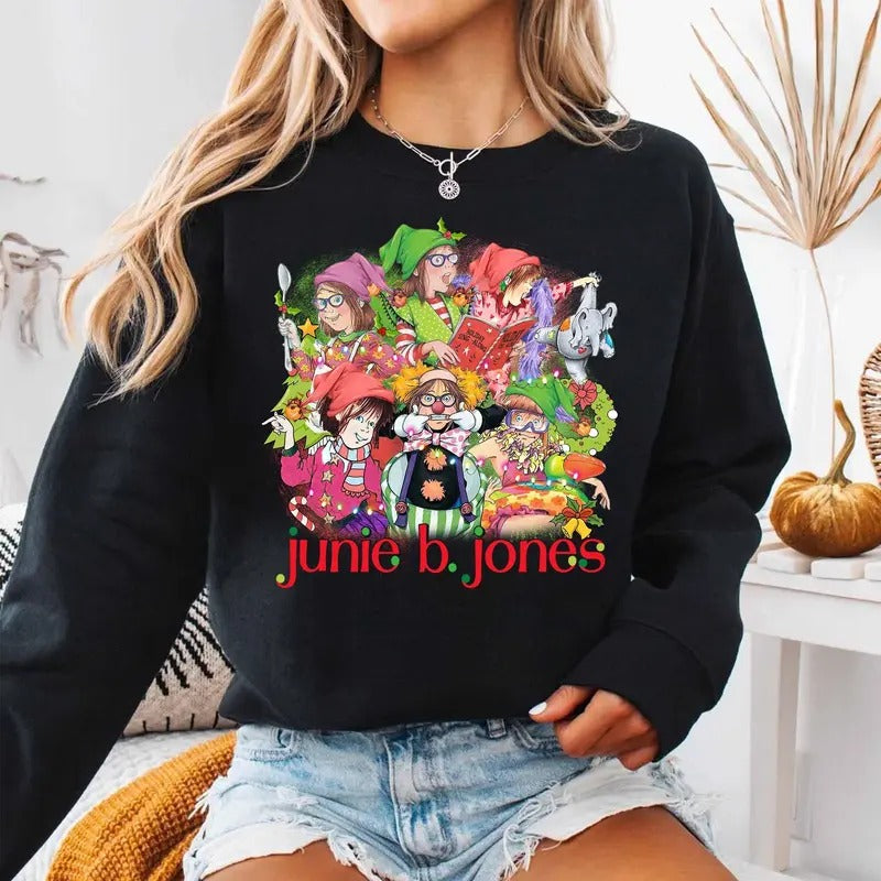 Merry Christmas Junie B Jones Shirt Teacher Gift Children Book Shirt Junie B Jones Xmas Shirt Teacher Xmas Shirt School...