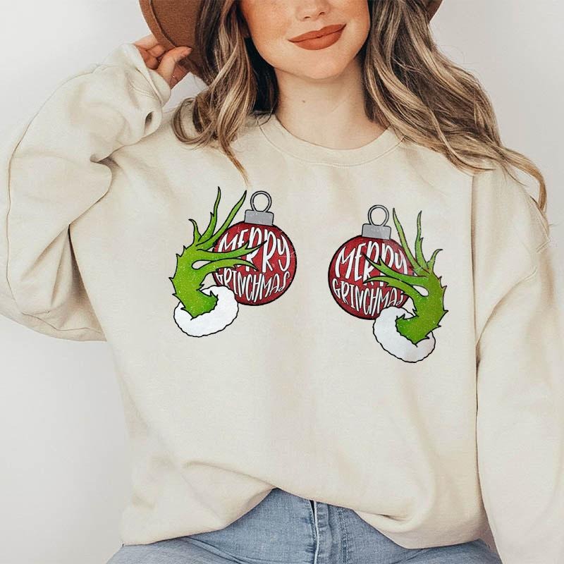 Merry Griincmas Crewneck Sweatshirt, Funny T Shirt, Merry Christmas Shirt, Retro Christmas Tee, Christmas Movie Hoodie...