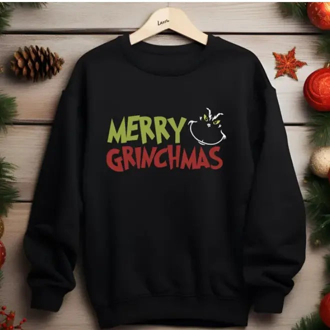 Merry Grinchmas Sweatshirt, Grinch Holiday Shirt, Christmas Gifts Shirt, Christmas Shirt, Merry Christmas Shirt, Funny...