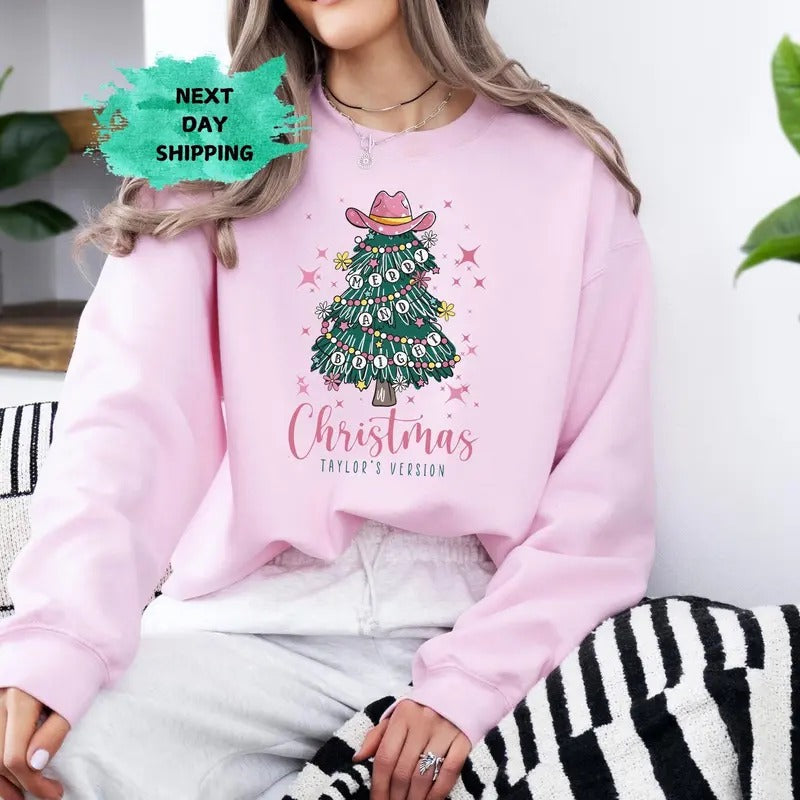 Merry Swiftmas Christmas Shirt for Men and Women, Loose Fit, 50% Cotton and 50% Polyester, TS Fan Gift
