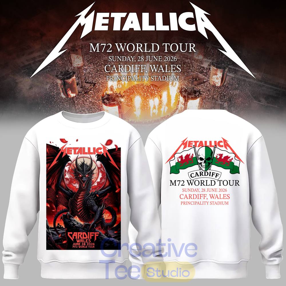 Metallica 2026 M72 World Tour Cardiff, Wales Limited Hoodie