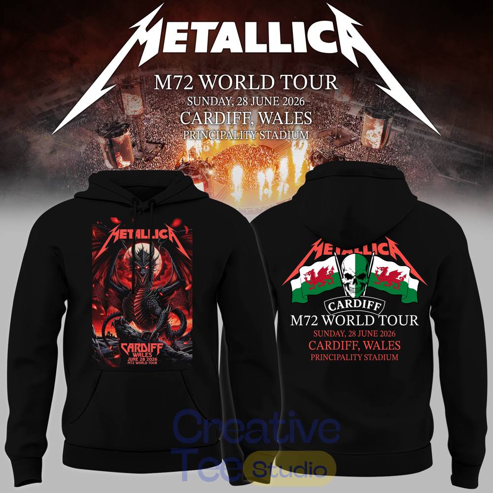 Metallica 2026 M72 World Tour Cardiff, Wales Limited Hoodie