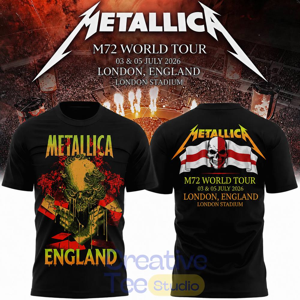 Metallica 2026 M72 World Tour London, England Special T-Shirt