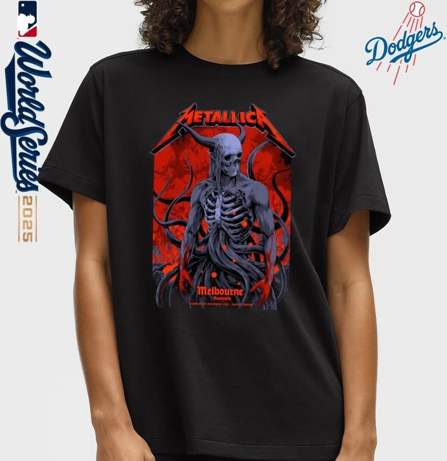 Metallica Ken Taylor’s M72 Melbourne Pop-Up Shop exclusive poster Merch T-Shirt