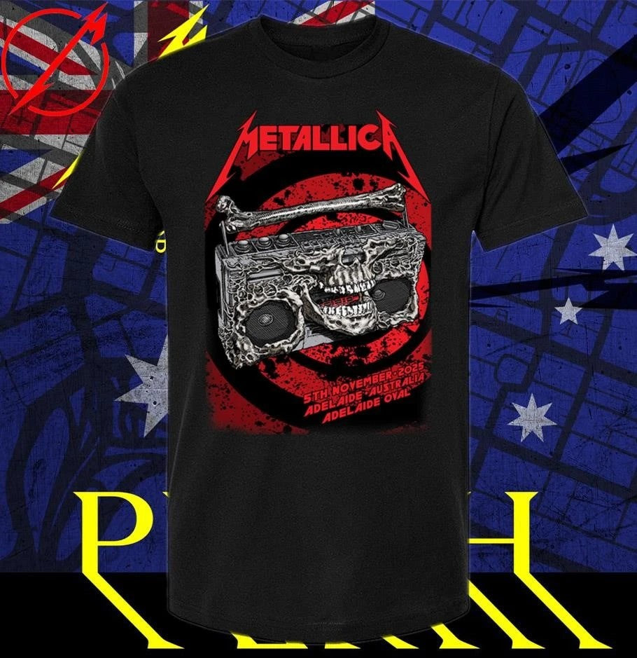 Metallica M72 Adelaide Official Poster By Glenno Smith On November 5th 2025 For Adelaide Australia At Adelaide Oval T-Shirt