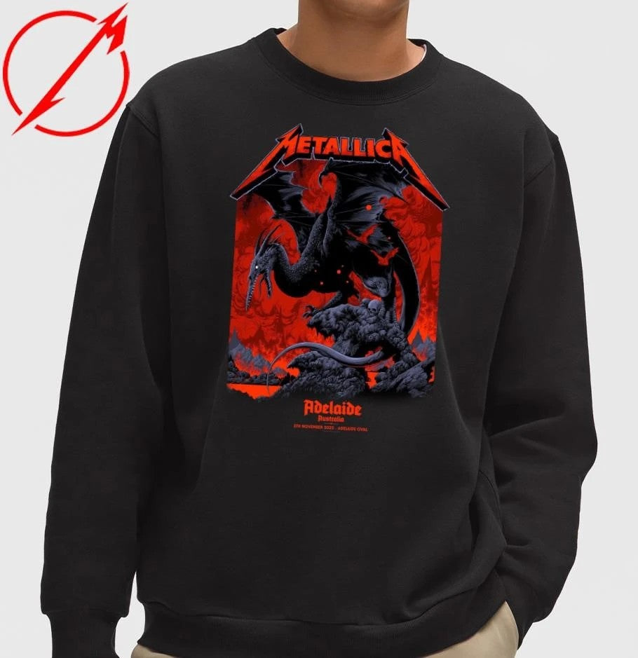 Metallica M72 Adelaide Pop-Up T-Shirt Ken Adelaide Australia Oval Taylor Design T-Shirt