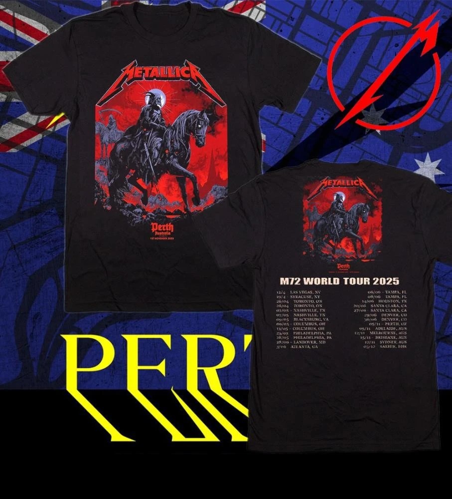 Metallica M72 Perth 2025 Concert In Perth, Australia At Optus Stadium On November 1, 2025 Washed T-Shirt