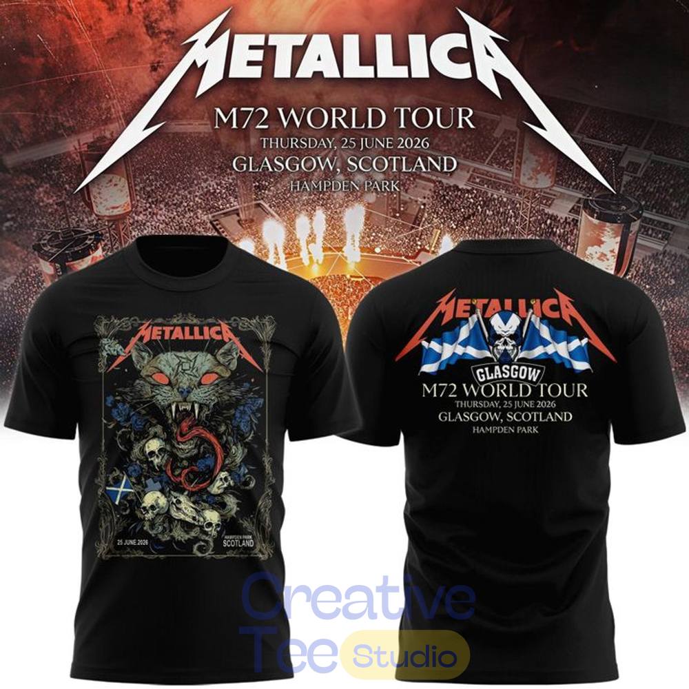 Metallica M72 World Tour Glasgow Special Black Hoodie