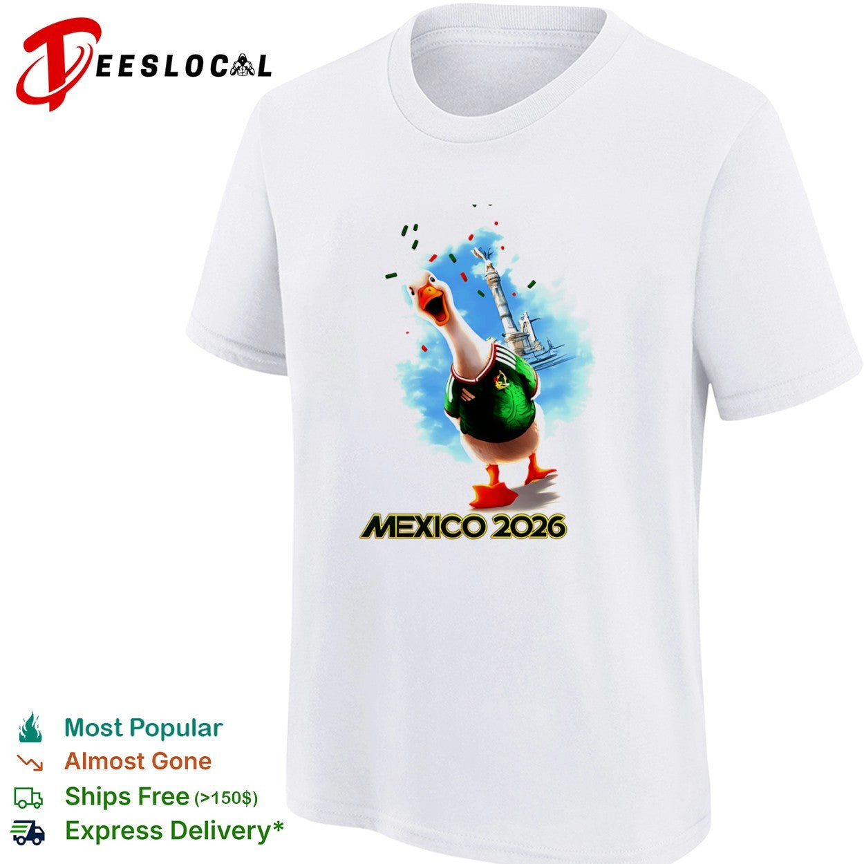 Mexico 2026 World Cup Celebration Soccer Goose shirt