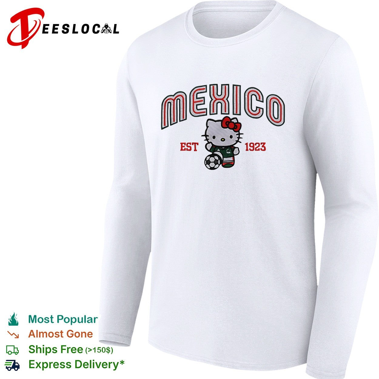 Mexico Est 1923 Hello Kitty soccer player shirt