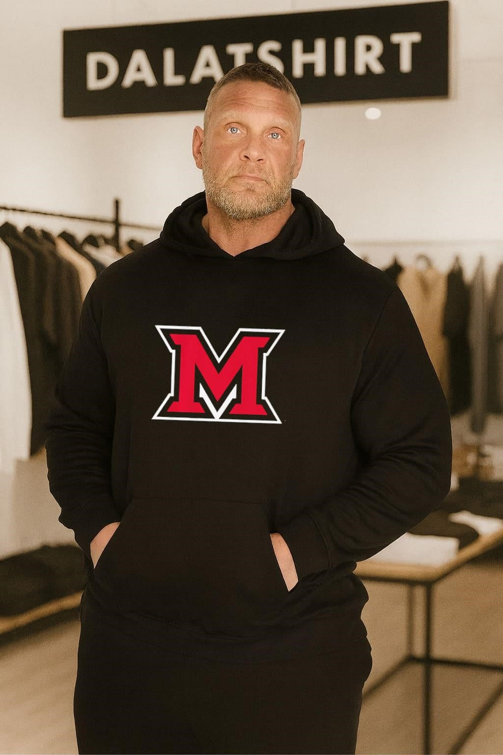 Miami University Redhawks Block Letter M Logo shirt