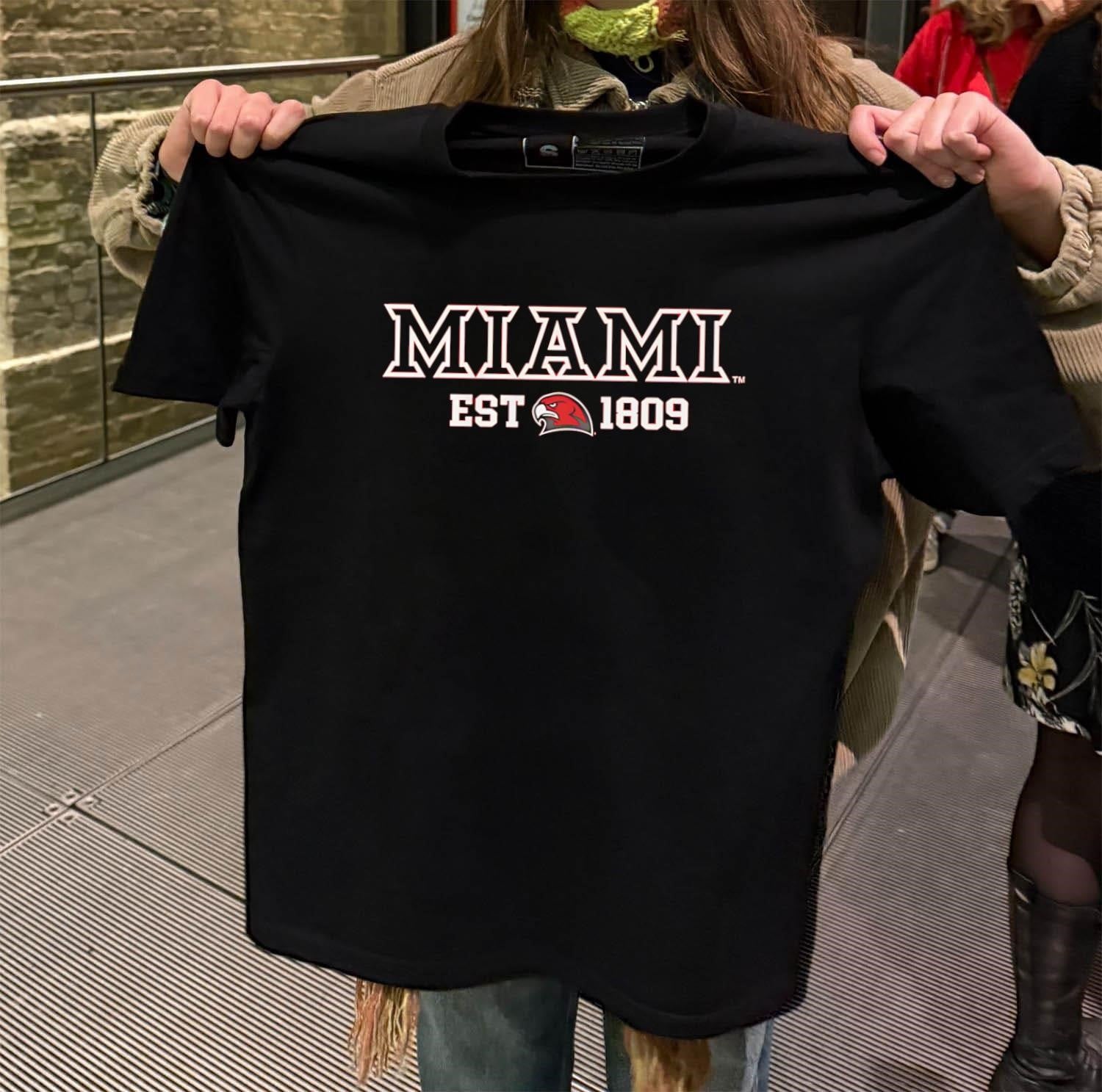 Miami University Redhawks Est 1809 Bird Logo shirt