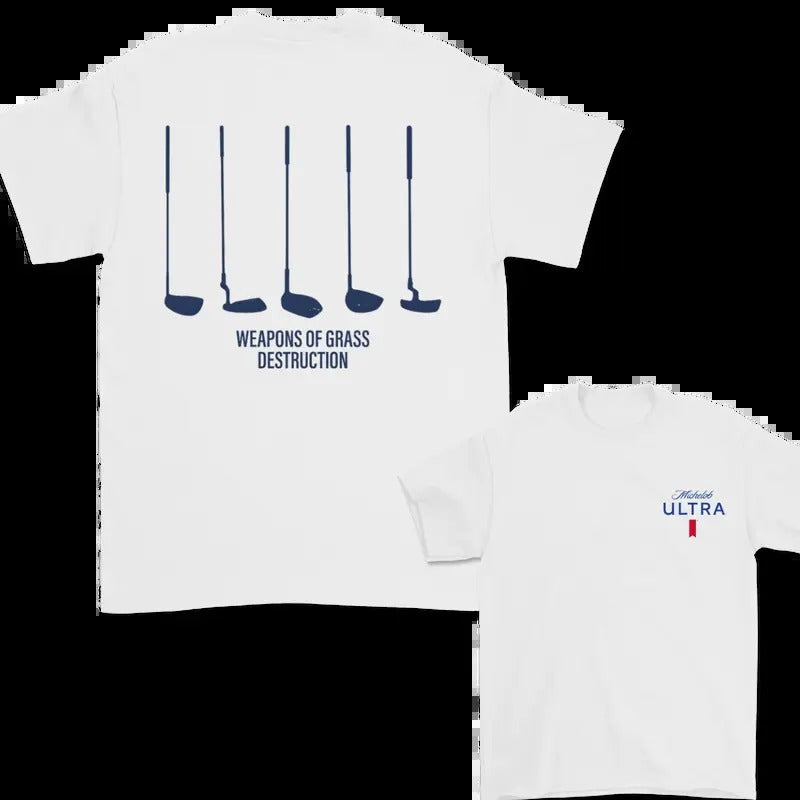 Michelob Ultra Golfing T-Shirt,Gift For Men, 2 Side T-Shirt, Funny Golf Weapons Of Grass Destruction T-Shirt For...