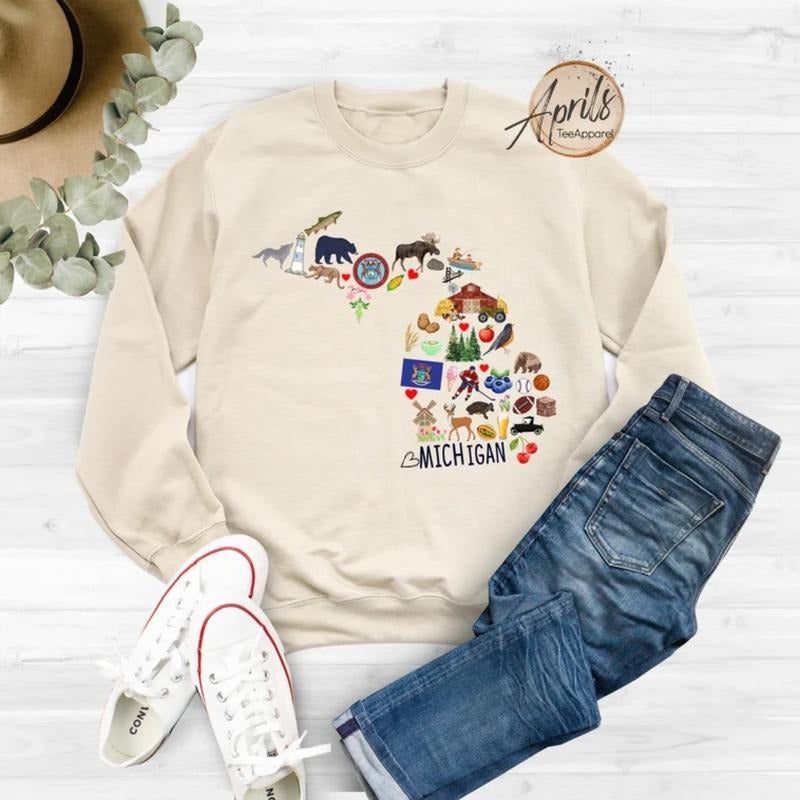 Michigan Sweatshirt, Michigan Hoodie, Michigan Trip Shirt | TeeBloomCo.com