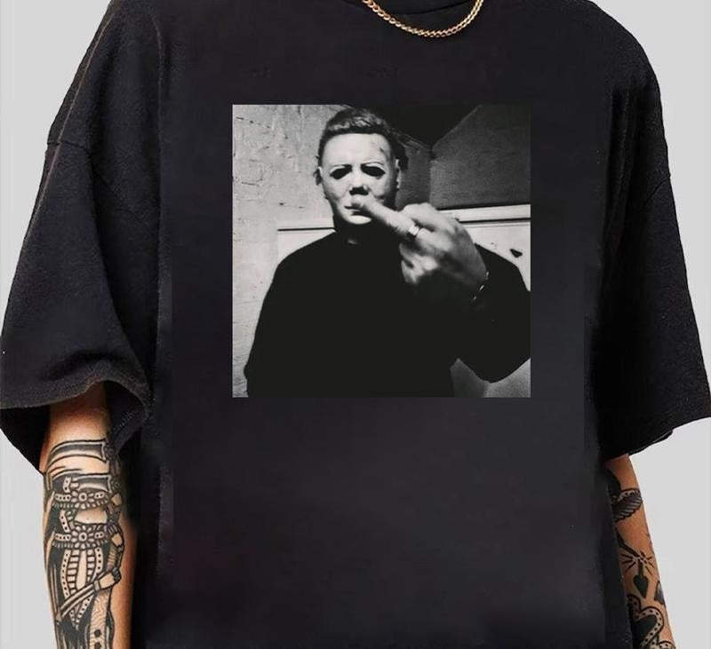Miich@el Myy3rs Halloween Horror T-Shirt Cotton and Machine Washable Unique Graphic Tee You Can Customize Hoodie, Sweatshirt