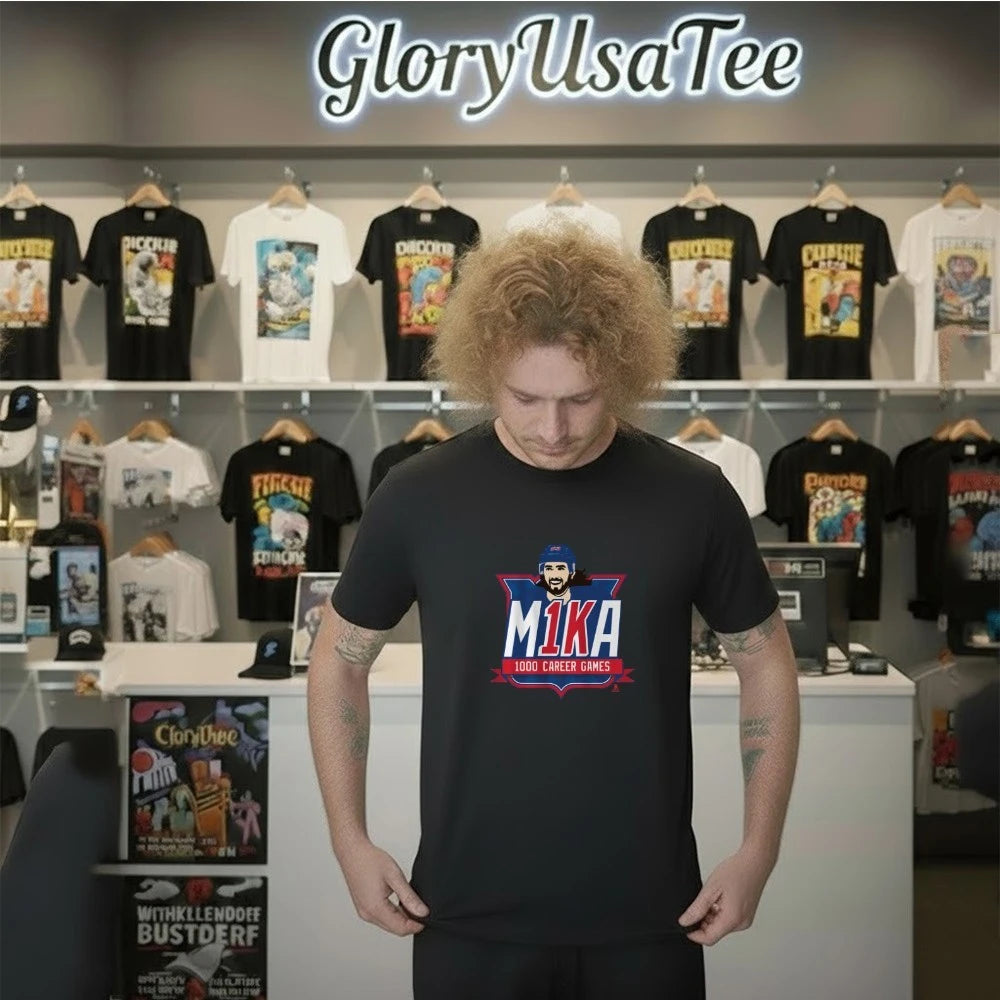 Mika Zibanejad 1000th Game Commemorative Shirt