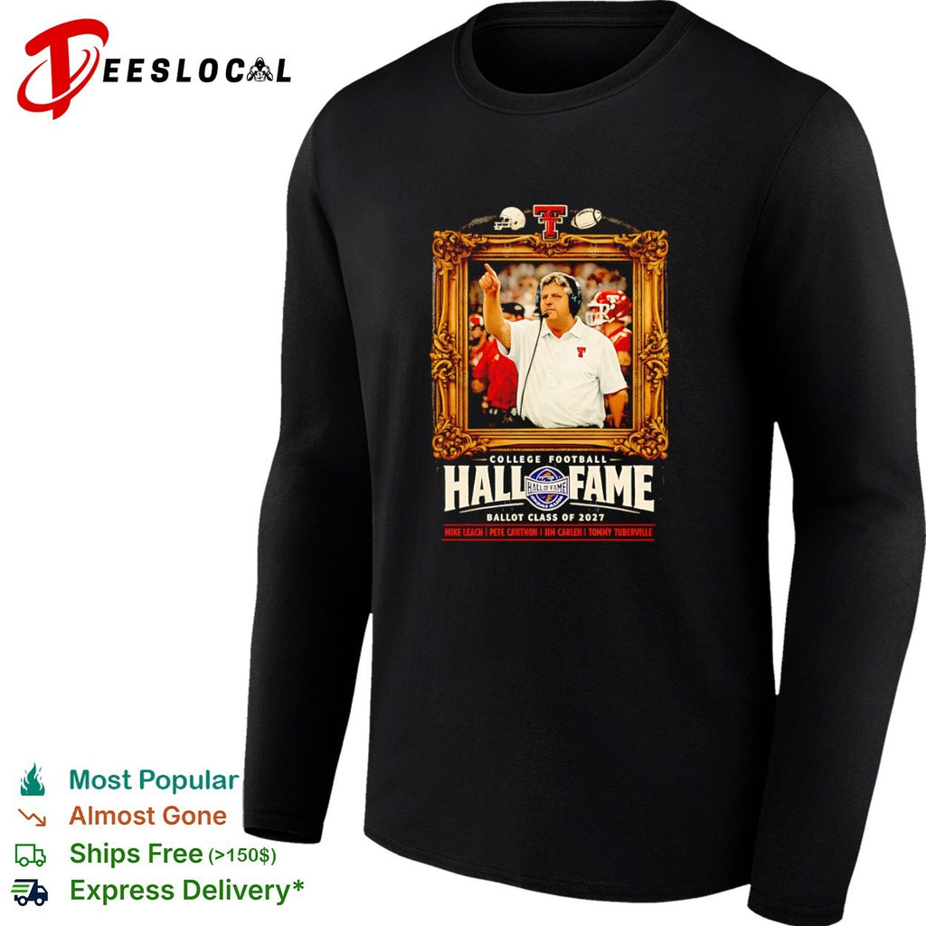 Mike Leach Texas Tech Red Raiders College Football Hall of Fame Ballot shirt
