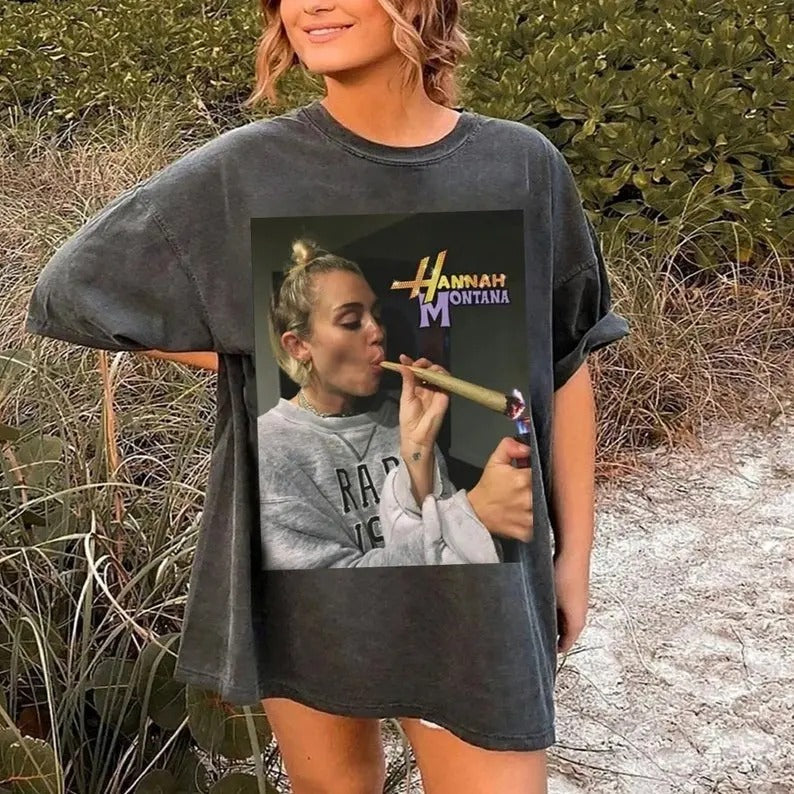 Mileyy C.yruss - Hannah Montana Funny Smoking Unisex tee, Funny Smoking T-shirt, Sweatshirt, Smoking Shirt Hoodie