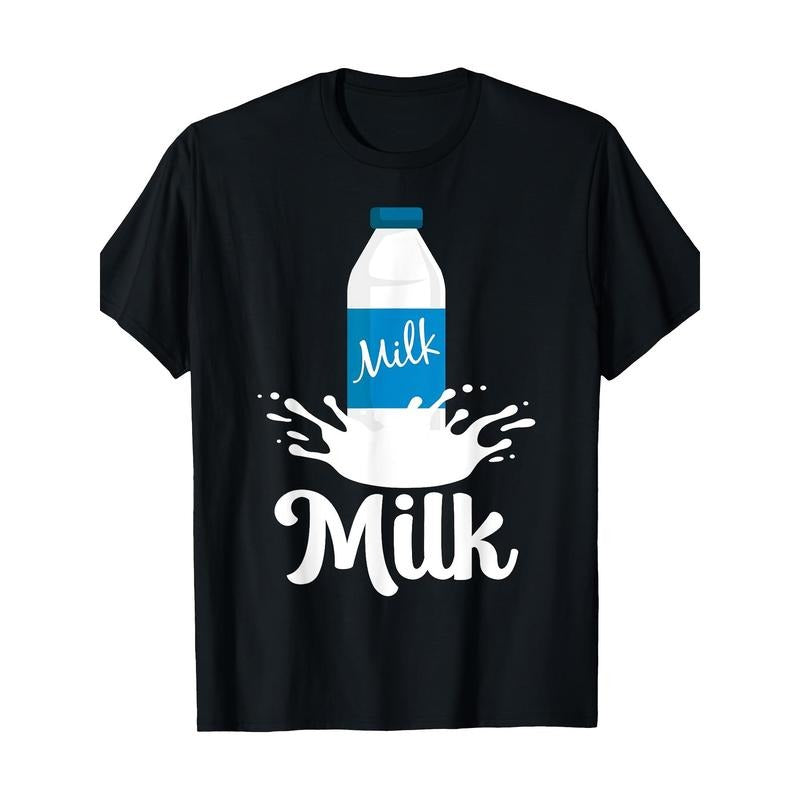 Milk Funny Milk enthusiasts design clothing T-shirt 100% cotton T-shirt Made in USA Hoodie, Sweatshirt | TeeBloomCo.com