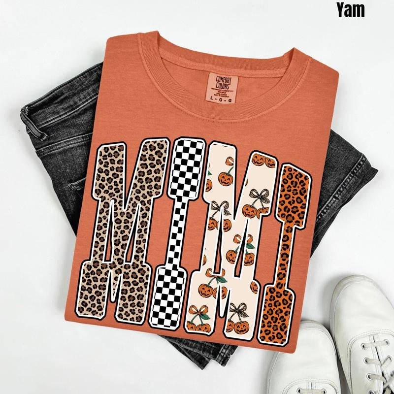 Mimi Pumpkin Pattern Comfort Colors T-Shirt 'NLB' Hoodie, Sweatshirt | TeeBloomCo.com