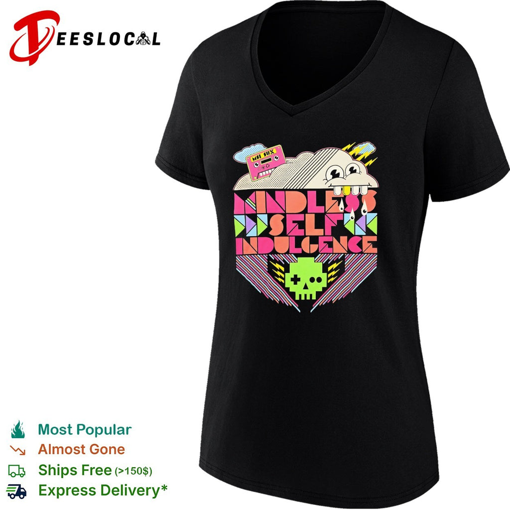 Mindless Self Indulgence MSI sux retro 8 bit pixel skull band shirt