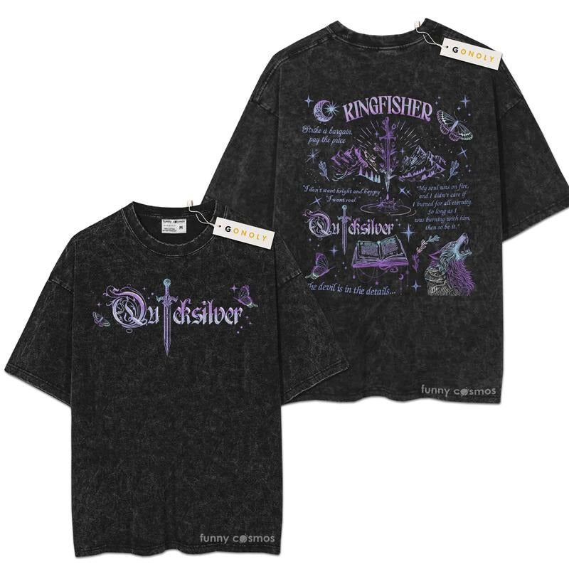 [ Mineral Wash ] Callie Hart Quicksilver Book Lovers, Bookish Graphic Washed Style Shirt Hoodie, Sweatshirt | TeeBloomCo.com