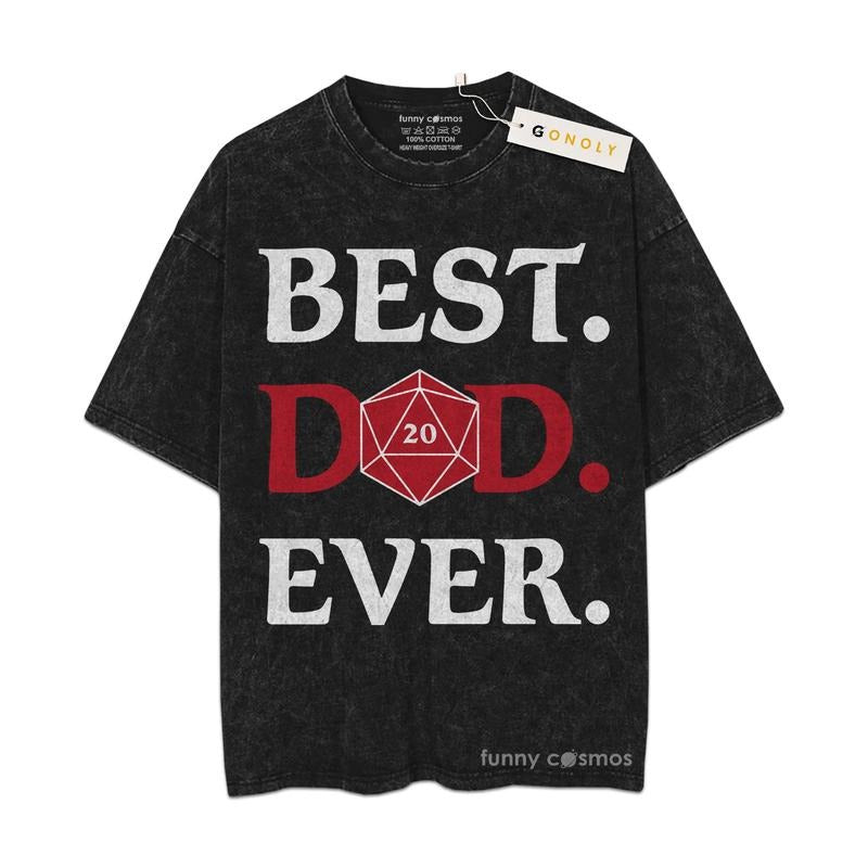[ Mineral Wash ] D Lovers Dungeon Master Dungeons And Dragons Lovers Best Dad Ever Father's Day Gifts D20 Dice Graphic...