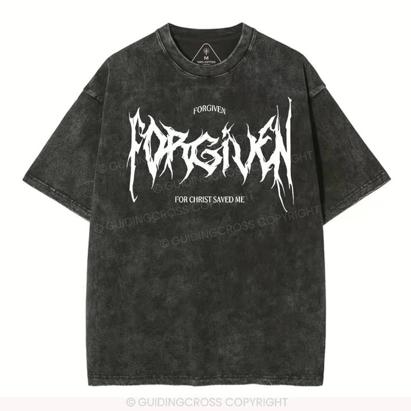 [ Mineral Wash ] Forgiven Christian Washed Shirt Jesus Graphic Washed Style Shirt Hoodie, Sweatshirt | TeeBloomCo.com