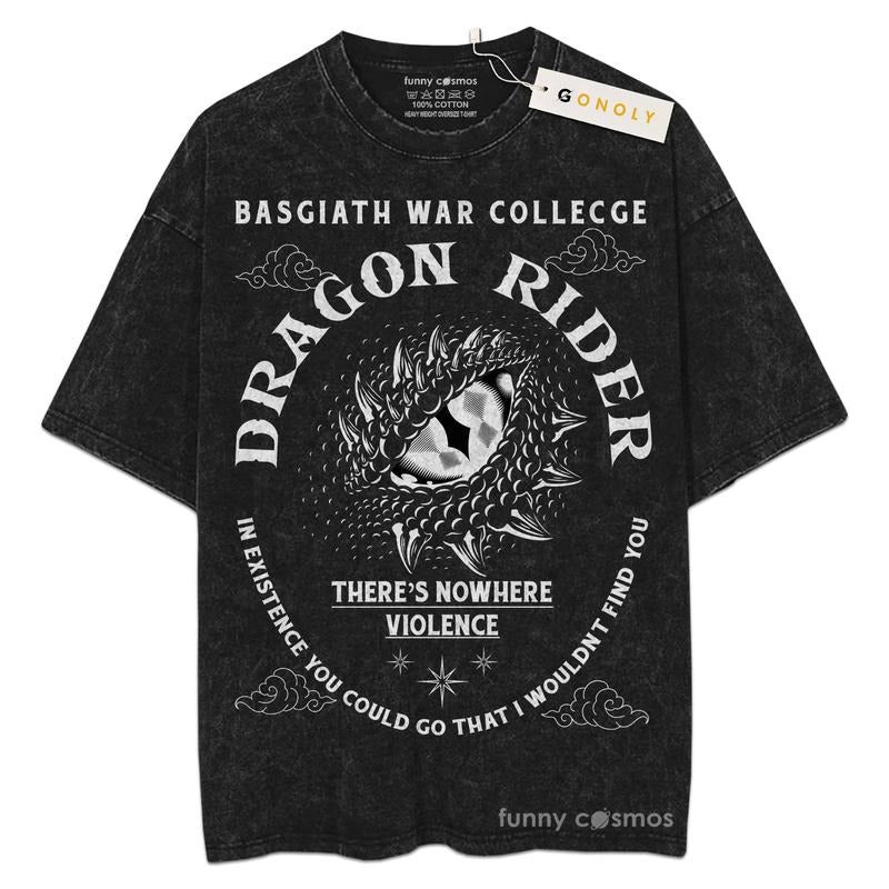 [ Mineral Wash ] Fourth Wing Dragon Rider , Rebecca Yarros Tee, Violet Sorrengail For Fans Lover Book, Bookish, Graphic...