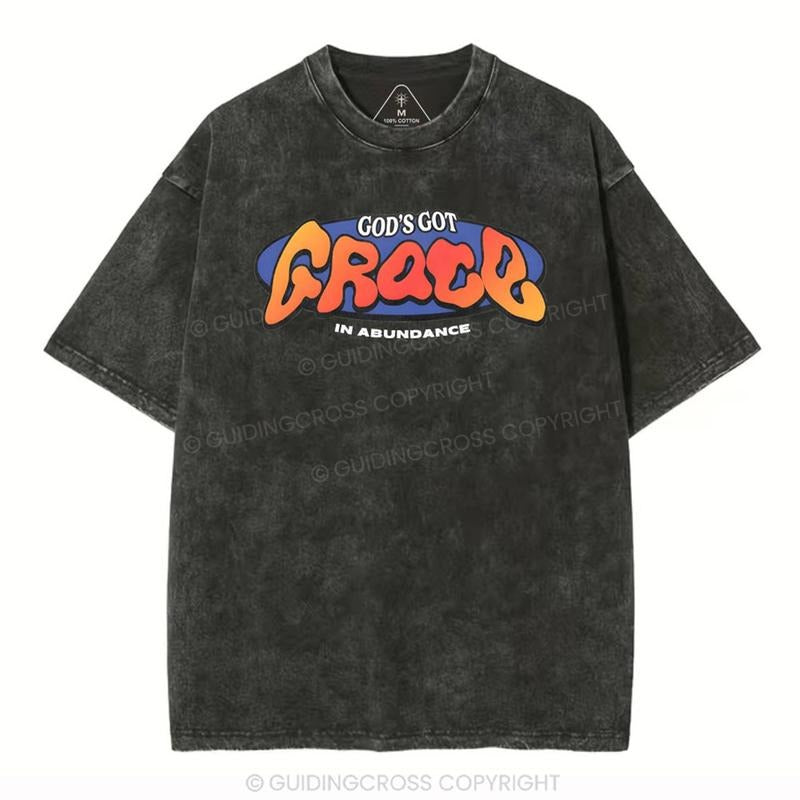 [ Mineral Wash ] God's Got Grace Christian Washed Shirt Jesus Graphic Washed Style Shirt Hoodie, Sweatshirt | TeeBloomCo.com