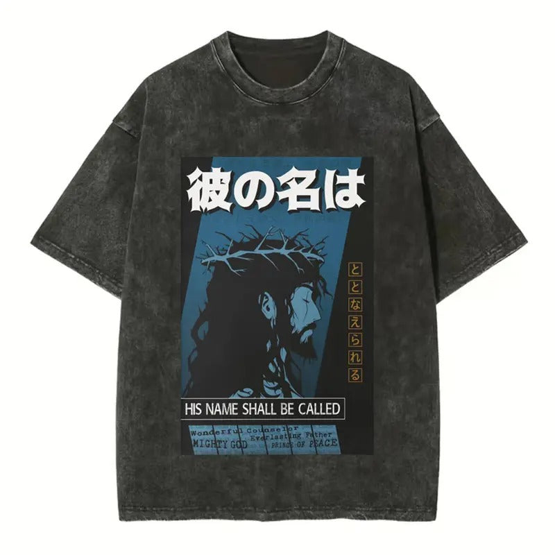[ Mineral Wash ] His Name Shall Be Called Jesus Christian Washed Shirt Jesus Graphic Washed Style Shirt Hoodie, Sweatshirt