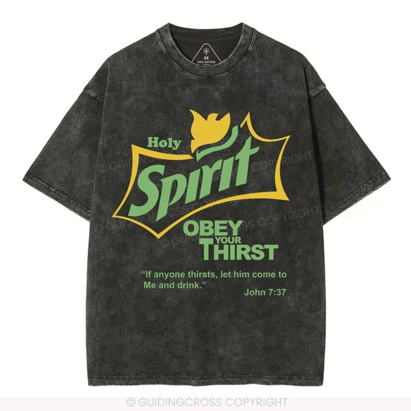 [ Mineral Wash ] Holy Spirit Christian Washed TShirt Jesus Graphic Washed Style Shirt Hoodie, Sweatshirt | TeeBloomCo.com