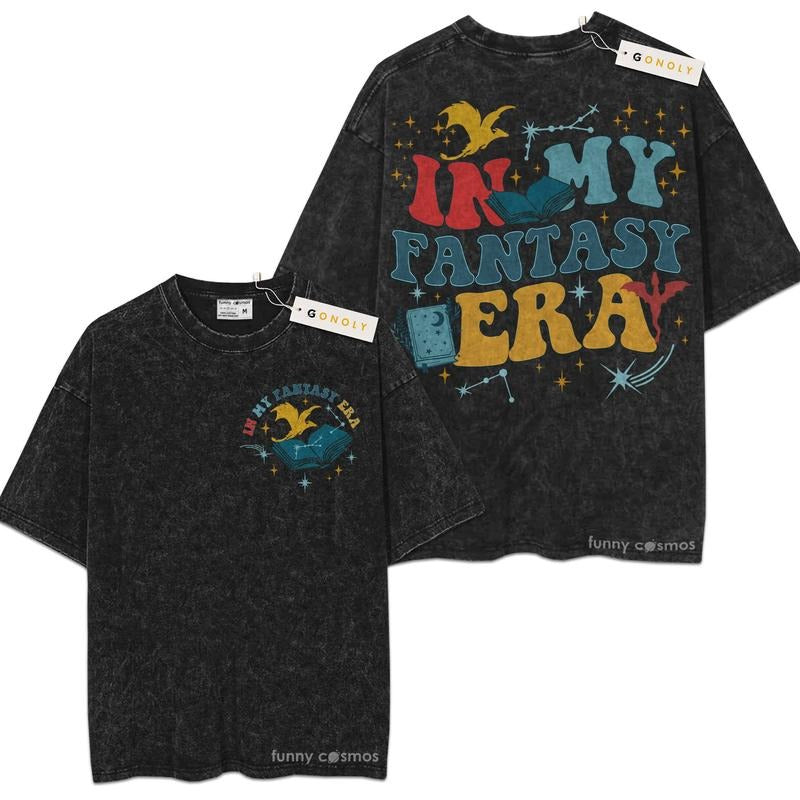 [ Mineral Wash ] In My Fantasy Era, Fourth Wings For Fans Lover Book, Bookish, Graphic Washed Style Shirt Hoodie, Sweatshirt